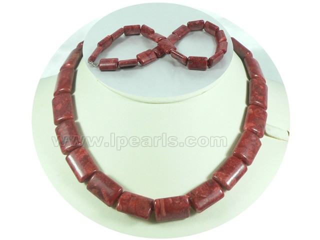 14*20mm oblong red coral jewelry necklace