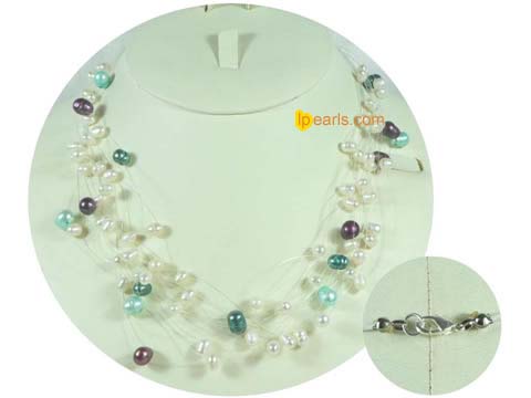 wholesale dry color top drilled potato freshwater pearl necklace