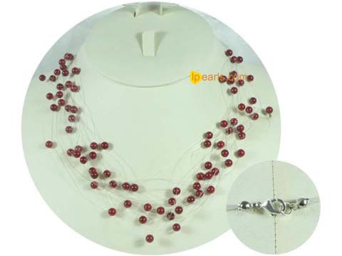 branch 5.5mm red coral jewelry necklace on wholesale