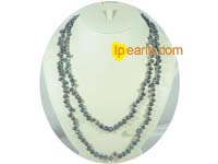 grey side drilled freshwater pearl necklace on wholesale