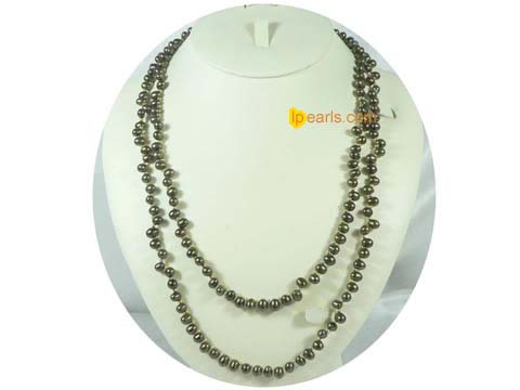champagne side drilled freshwater pearl necklace