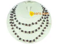 5-6mm side-drilled potato shaped pearl necklace