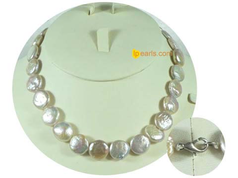 drilled natural purple freshwater coin pearl jewelry necklace