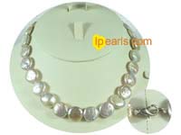 drilled natural purple freshwater coin pearl jewelry necklace