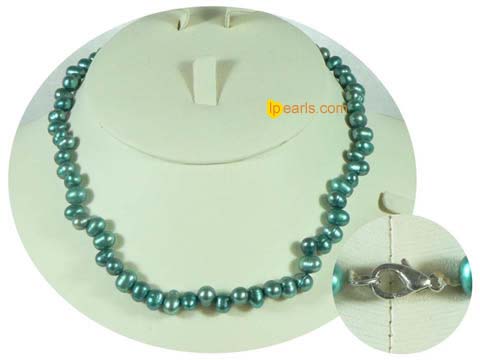 dyed potato side drilled freshwater pearl jewelry necklace