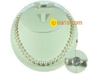 8-9mm potato shaped jewelry pearl necklace with sterling silver
