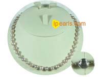 7-8mm lavender freshwater pearl necklace with crystal fitting