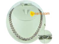 6-7mm purple color rice freshwater pearl necklace