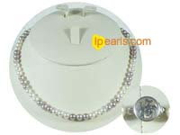 5-6mm white and purple potato freswhater pearl necklace