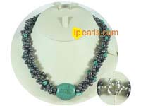 5-6mm side-drilled freshwater peacock pearl necklace