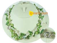 Freshwater blister pearl necklace with top drilled pearl