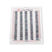 3.5-4mm AAA bread-shape freshwater loose pearl in black color 10