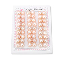 9.5-10mm AAA purple bread-shape freshwater loose pearl 27 pairs