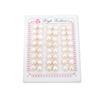10-10.5mm AAA white bread-shape freshwater loose pearl 24 pairs