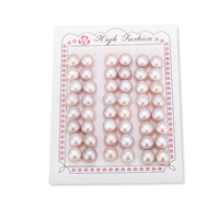 10-10.5mm AAA purple bread shape freshwater loose pearl 24 pairs