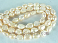 8-9mm natural pink smooth on both sides pearl strands