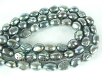 8-9mm smooth on both sides pearl strands in glaucous color
