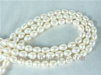 4-5mm natural white freshwater rice pearl strands on wholesale