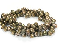 6-7mm copper top drilled freshwater pearl strand
