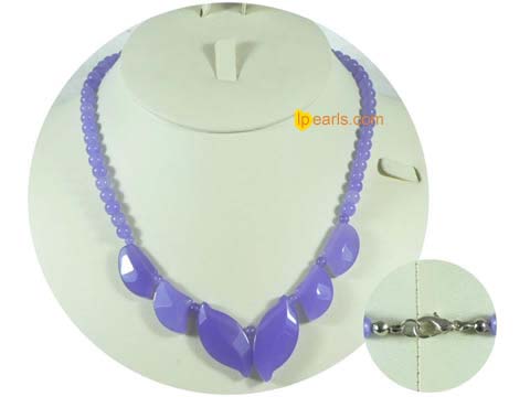 fashion 6mm purple bowlder necklace on wholesale
