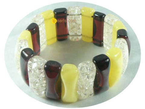28mm multicolor amber bracelet on wholesale