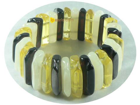26mm multicolor heart shape amber bracelet on wholesale26mm mult