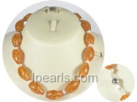 wholesale 5-6mm potato pearl necklace and amber beads