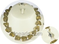 wholesale amber beads and 5-6mm potato pearl necklace