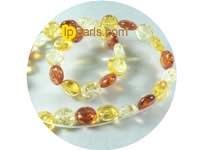 12mm multi-color button shape amber strand on wholesale