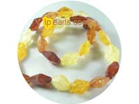 13mm multi-color quadrangle amber strand on wholesale
