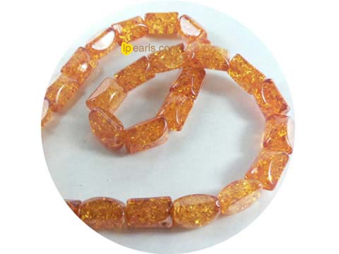 wholesale 10mm caviar hexahedron shape amber strand