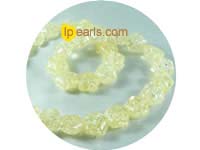 wholesale 13mm Lemon color pentacle shape amber strand