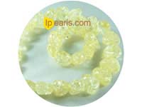 23mm Lemon color cube shape amber strand on wholesale