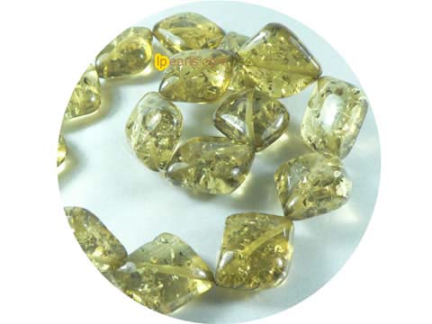 23mm brown color cube shape amber strand on wholesale