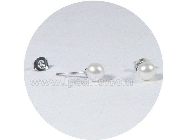 5.5-6mm white akoya pearl earrings wholesale