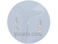 wholesale 6.5-7mm white baroque akoya pearl earrings