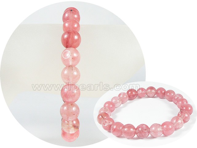 10mm red round crystal stretchy bracelet