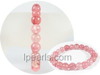 10mm red round crystal stretchy bracelet