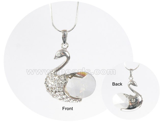 25*30mm dazzling grey goose faceted swarovski crystal pendant