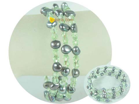 6-7mm smooth on both side jewelry pearl bracelet