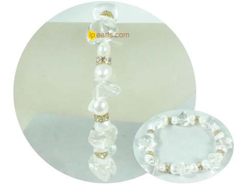 7-8mm smooth-on-both-side white jewelry pearls bracelet