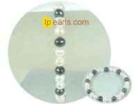 three colors potato pearl jewelry bracelet
