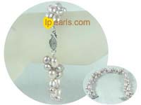 half shaped purple pearl jewelry bracelet