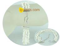 4-5mm smooth on both side freshwater pearl bracelet