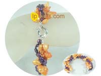 three strands twisted jewelry pearl bracelet