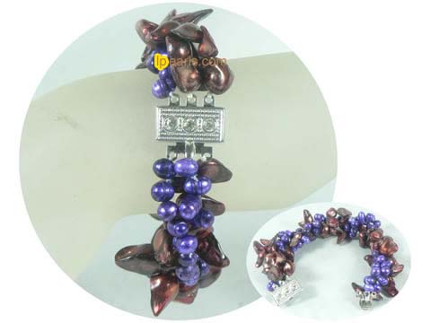 7*10mm wine red blister jewelry pearls bracelet