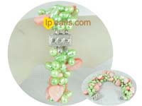 6*8mm top drilled pearl twisted bracelets with shell