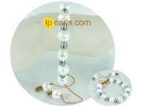 different frehswater pearls adjustable knitted bracelet