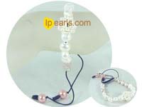 nugget freshwater pearls adjustable knitted bracelet