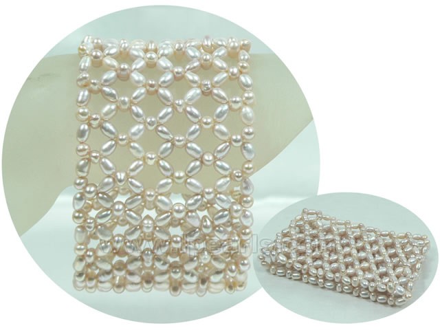 elegant style purple freshwater pearl stretchy bracelet